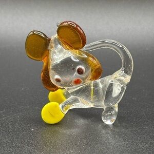 Vintage MCM Glass Murano-Style Tiny Mouse Animal Figurine READ